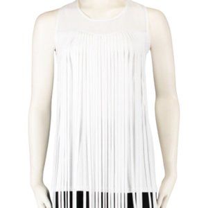 Sydney Gregory Fringed Scoop Neck Top - NWT!